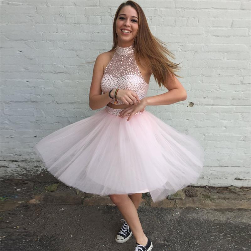 short pink prom dresses with straps